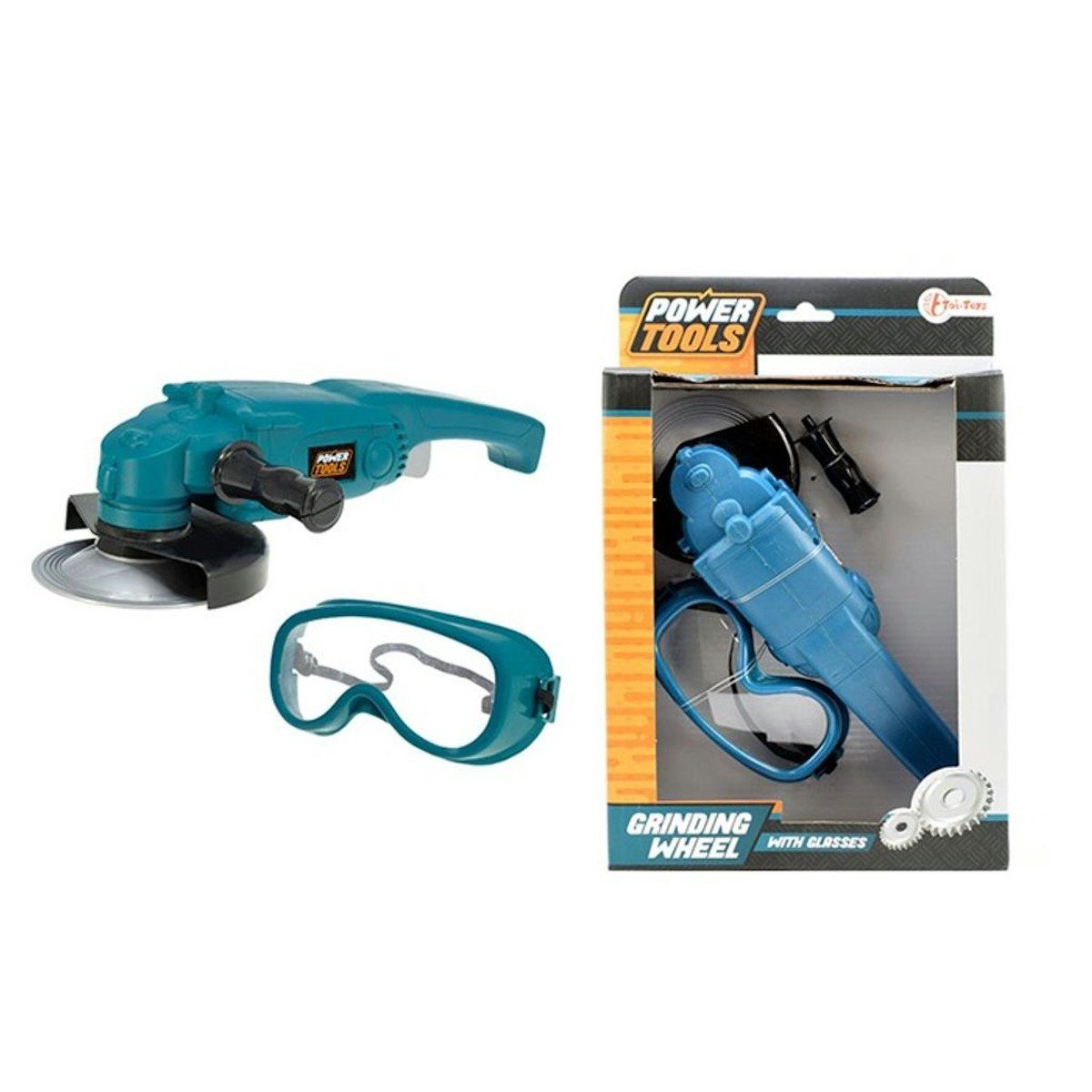 Toi-Toys Kinder-Werkzeug-Set Power Tools - Schleifmaschine + Schutzbrille günstig online kaufen