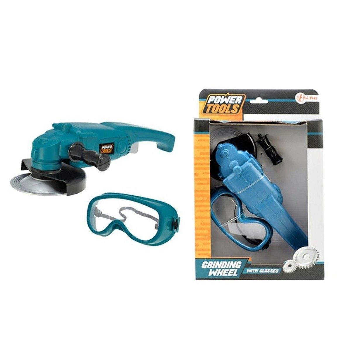 Toi-Toys Kinder-Werkzeug-Set Power Tools - Schleifmaschine + Schutzbrille