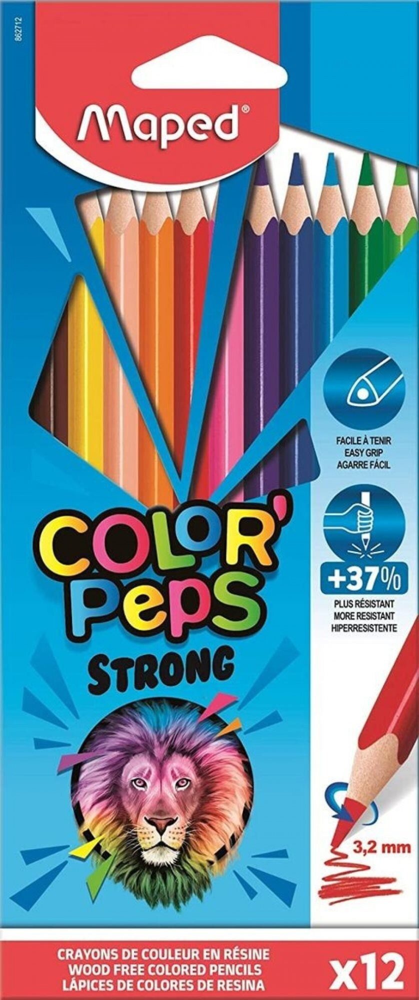 MAPED Buntstift 12 maped COLOR'PEPS STRONG Buntstifte