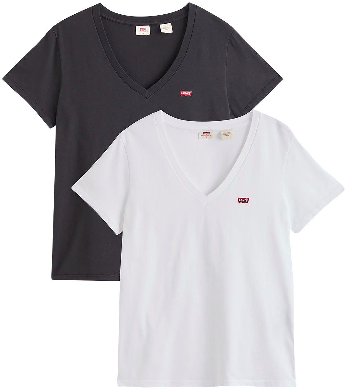 Levi's® T-Shirt schwarz, weiß | V-Shirts