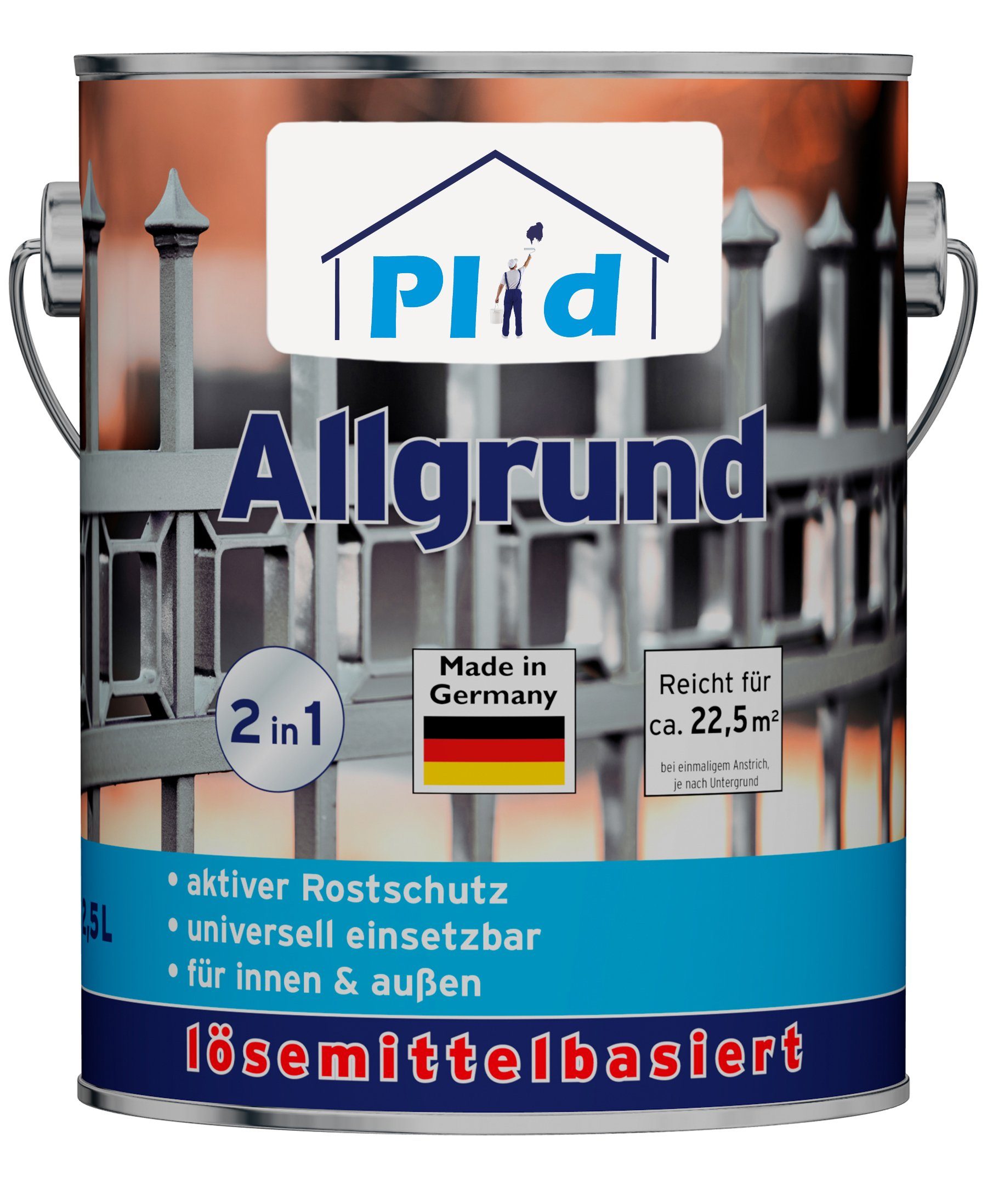 plid Grundierfarbe Premium Allgrund Rostgrundierung Grundierung, schnelltrocknend