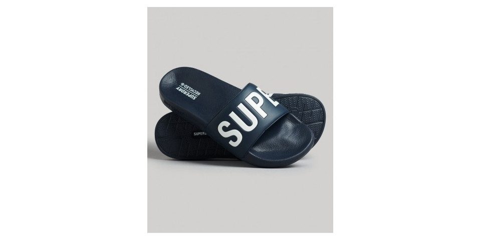 Superdry Code Core Vegan Pool Slide DEEP NAVY/OPTIC Badesandale