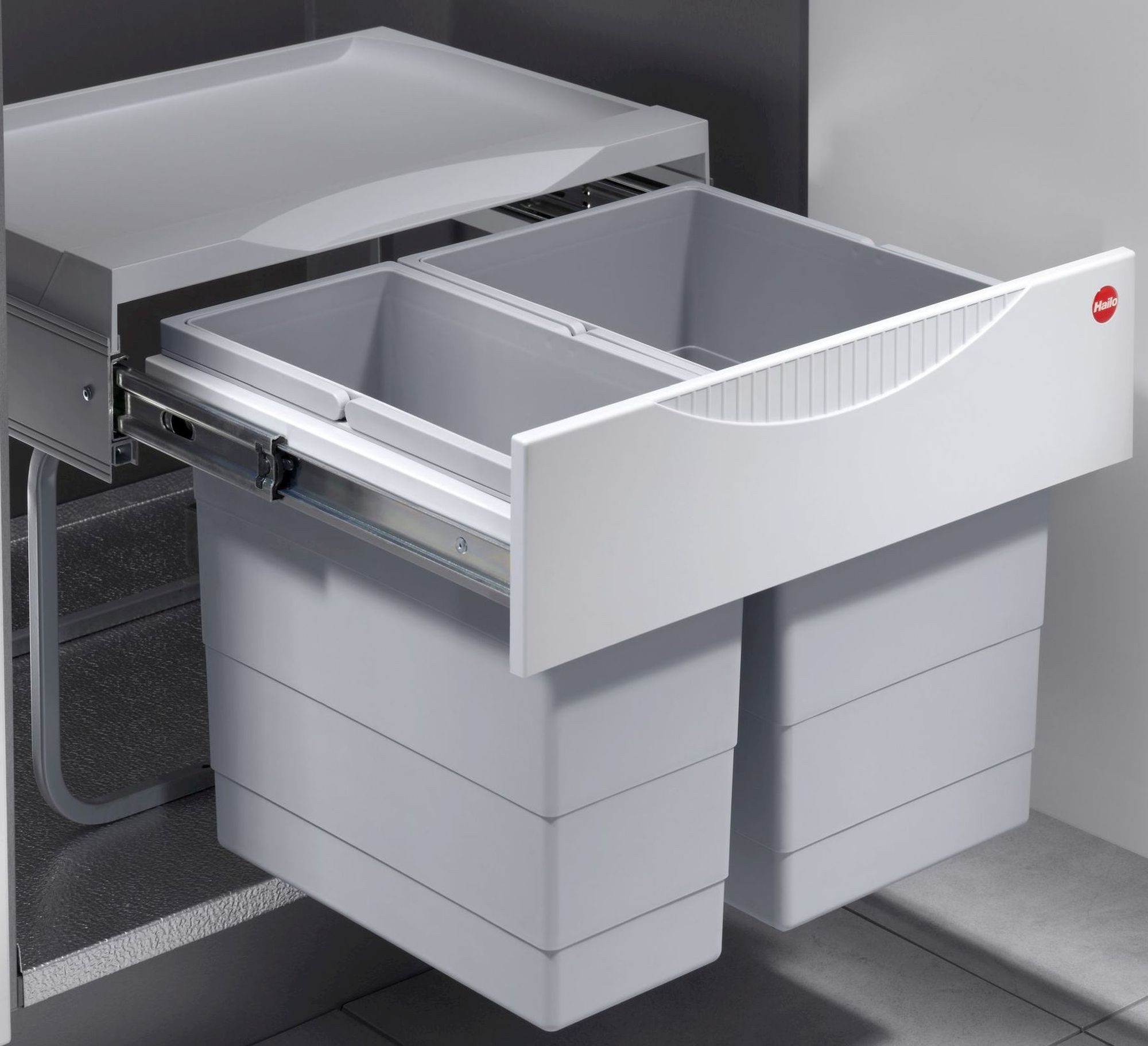 Hailo Einbaumülleimer Hailo Mülleimer Küche Einbau ab 50cm Schrank Abfalleimer Vollauszug, siehe Beschreibung