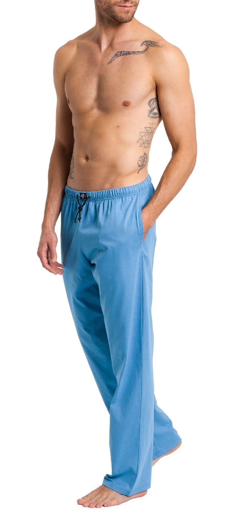 1919 HAASIS 77118873-horizont Passform, Optimale Bodywear formbeständig, pflegeleicht, strapazierfähig Herren Pyjamahose Jerseyhose (1-tlg)