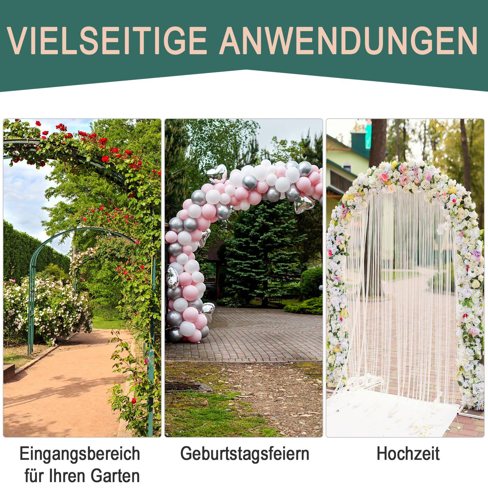 Outsunny Rosenbogen Pflanzbogen