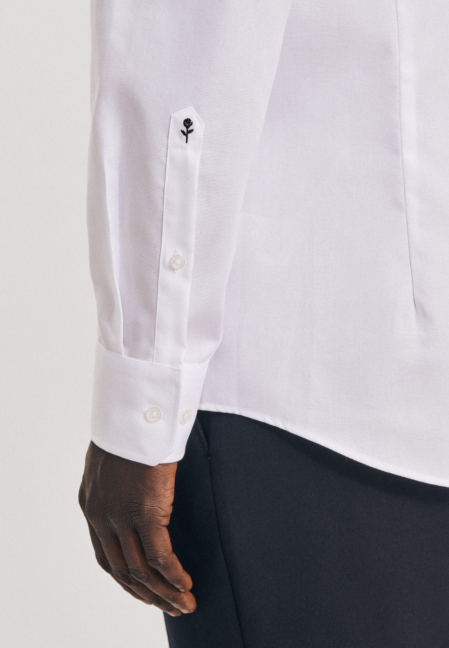 seidensticker Businesshemd Schwarze Rose X-Slim 1/1 Kentkragen Uni