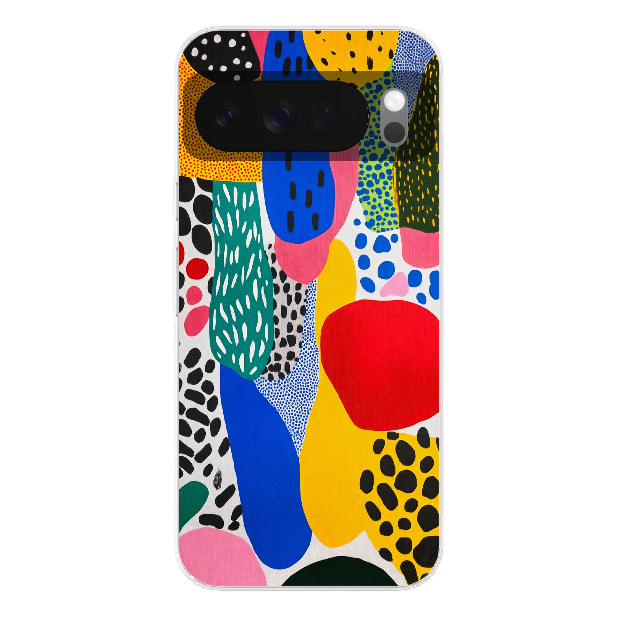 MuchoWow Handyhülle für Google Pixel 10 Punkte - Formen - Modern - Farben, Phone Case, Silikon, Schutzhülle Dünn