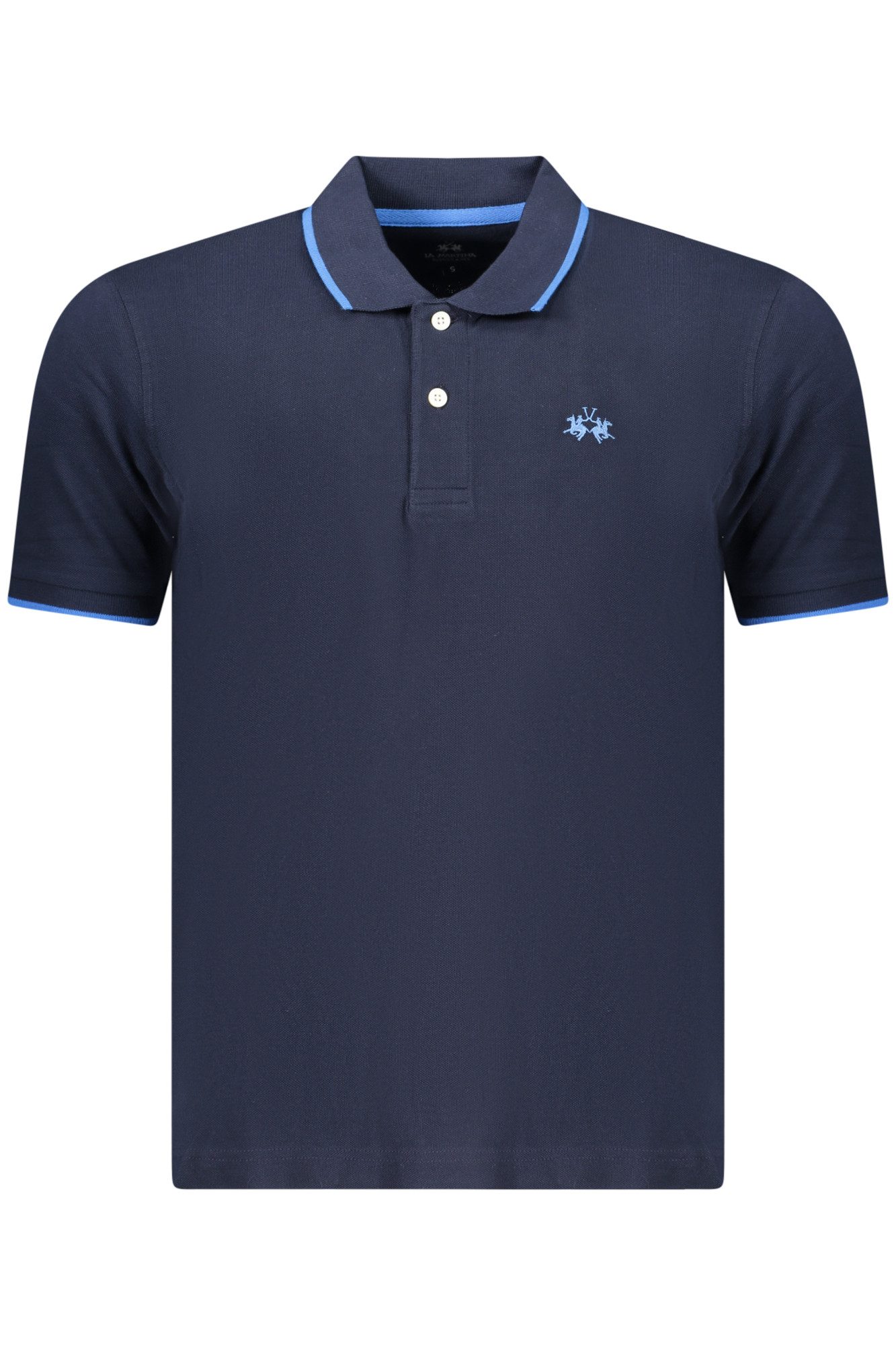 La Martina Poloshirt Herren Kurzarm-Polo Blau, Regular Fit, Kontrast &