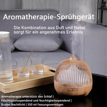 Yuede Diffuser Luftbefeuchter, Aromatherapie, Ultraschall Aroma Diffusor, 0,55 l Wassertank,Kommt mit Bluetooth-Lautsprecher, Timer-Funktion, 7-Farben-LED-Licht
