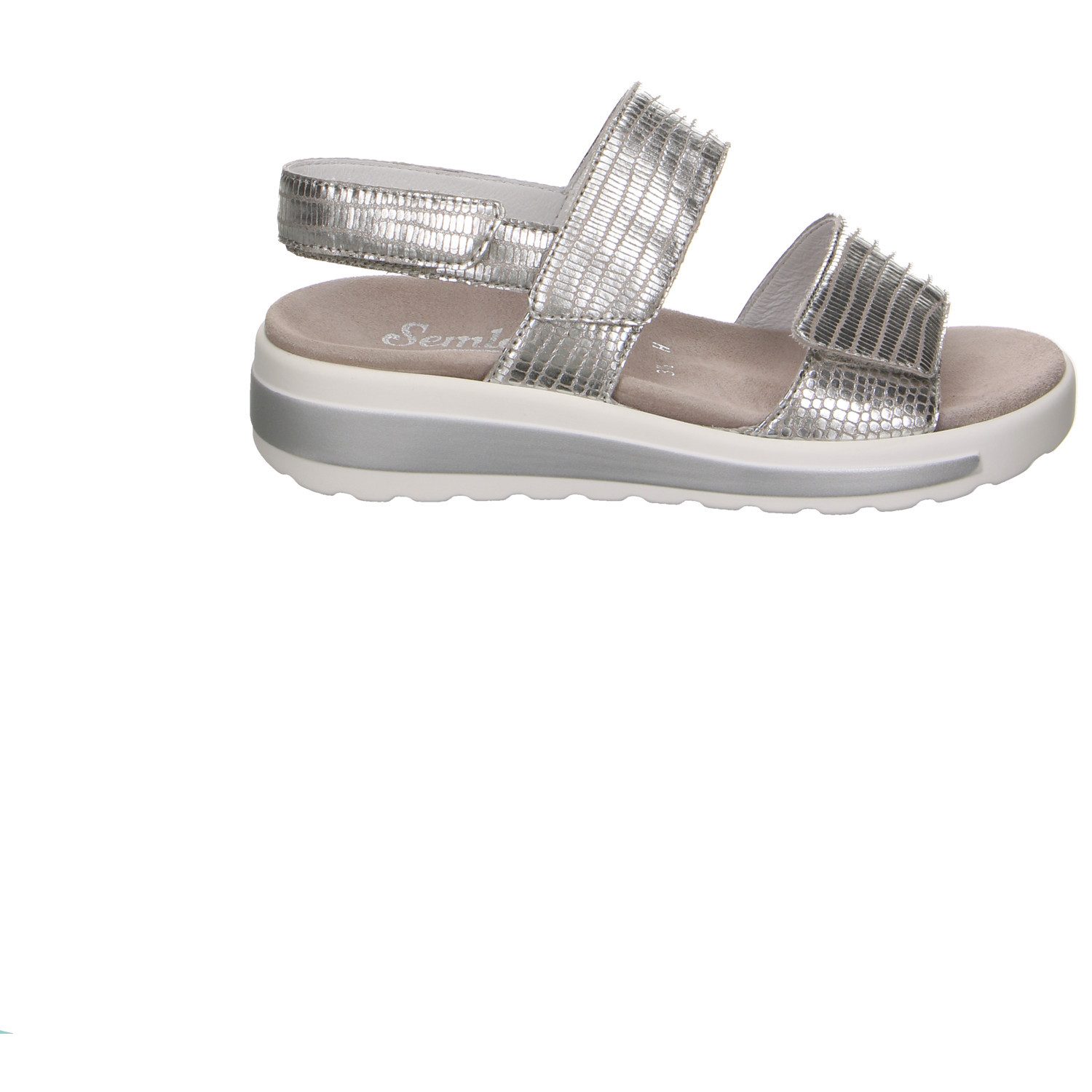 Semler Semler Eidechs Metallic, Glanzleder Sandale grau Sandale