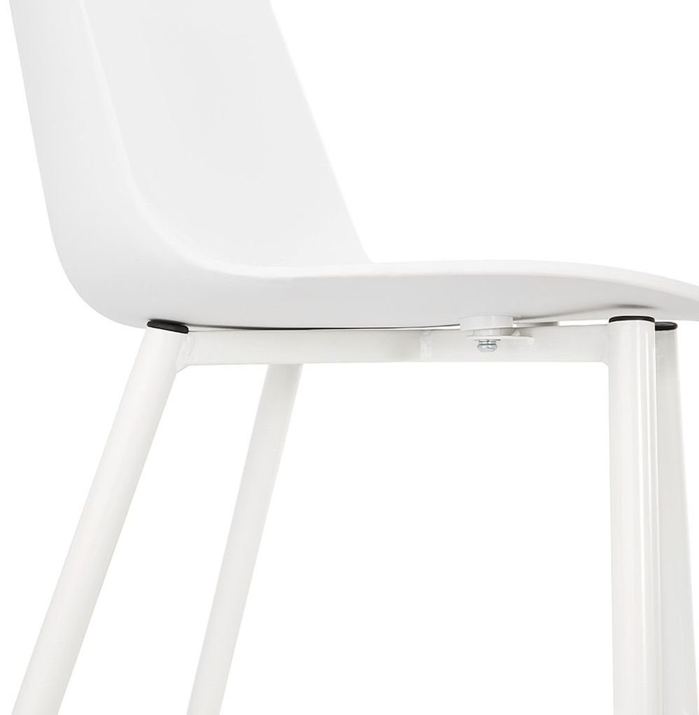 KADIMA DESIGN Esszimmerstuhl NUIT Stuhl white Weiß x 77 Weiss Polym Plastic 44 x 50