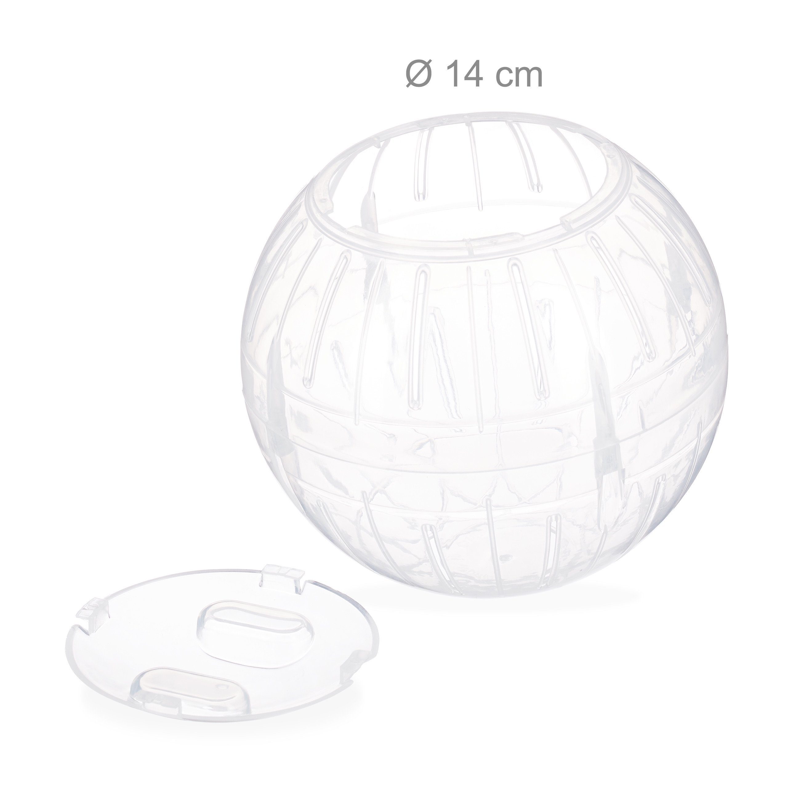 x Kunststoff transparent, Hamsterball relaxdays Tierball 10