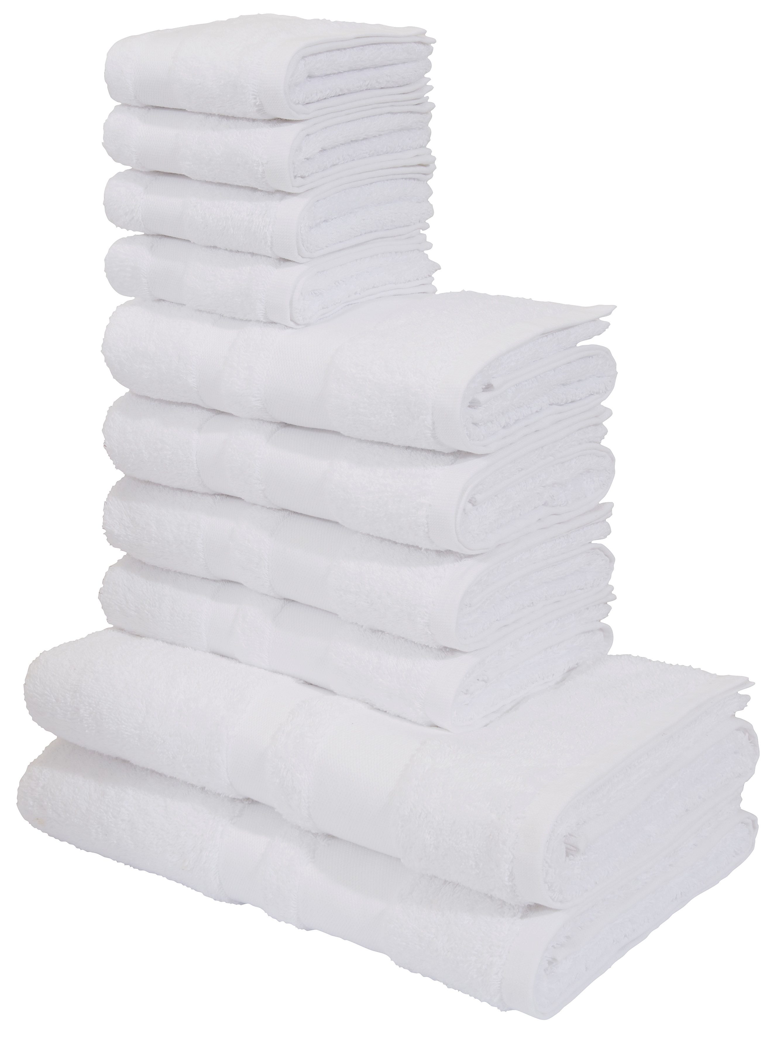 OTTO home Handtuch Set Vanessa, 10-tlg Handtuch-Set, weich, in Standard- und Premium-Qualität, Walkfrottee (Set, 10-St), 100% Baumwolle, Duschtücher, Handtücher, Gästetücher, mit Bordüre