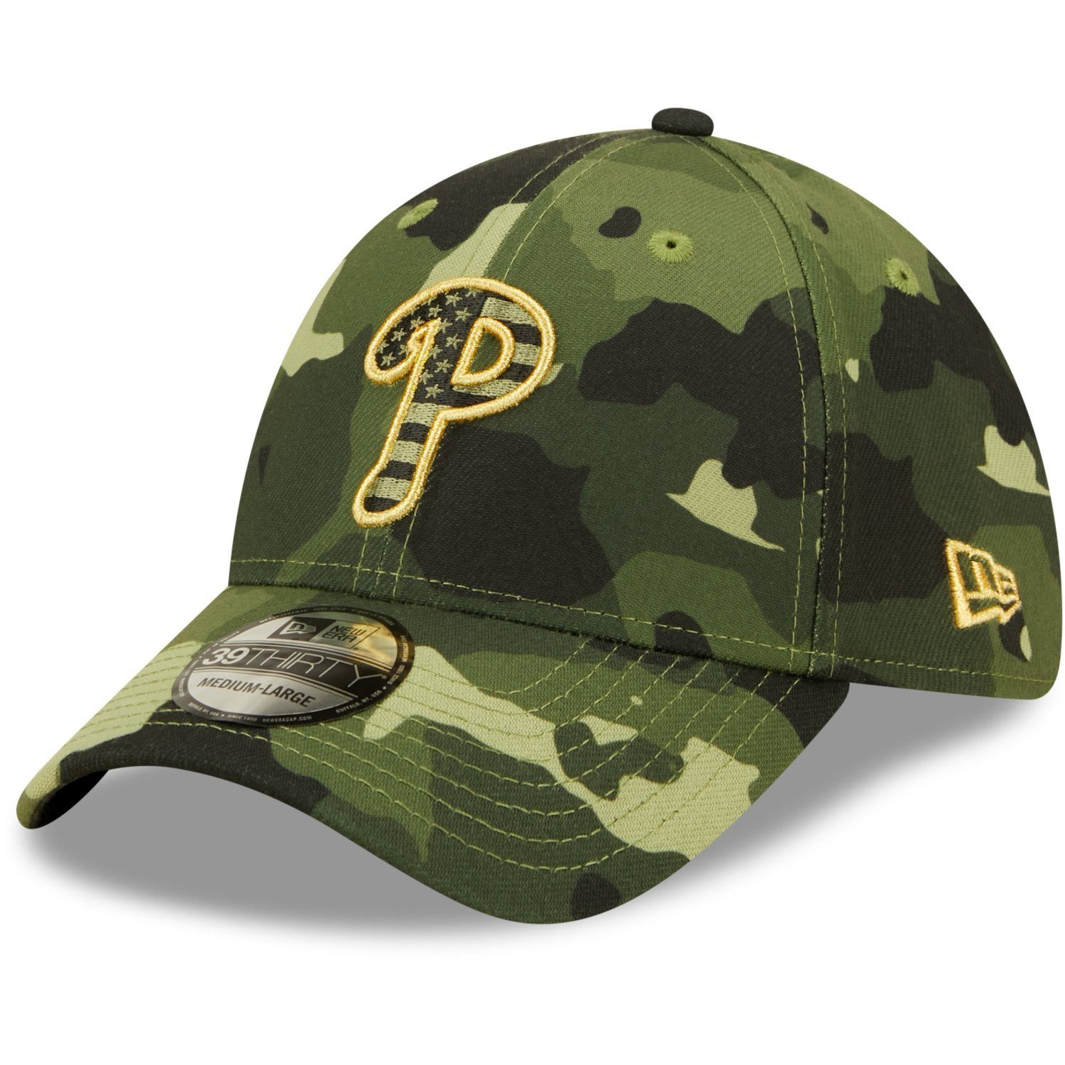 New Era Flex Cap 39Thirty StretchFit MLB ARMED FORCES 2022 Philadelphia Phillies