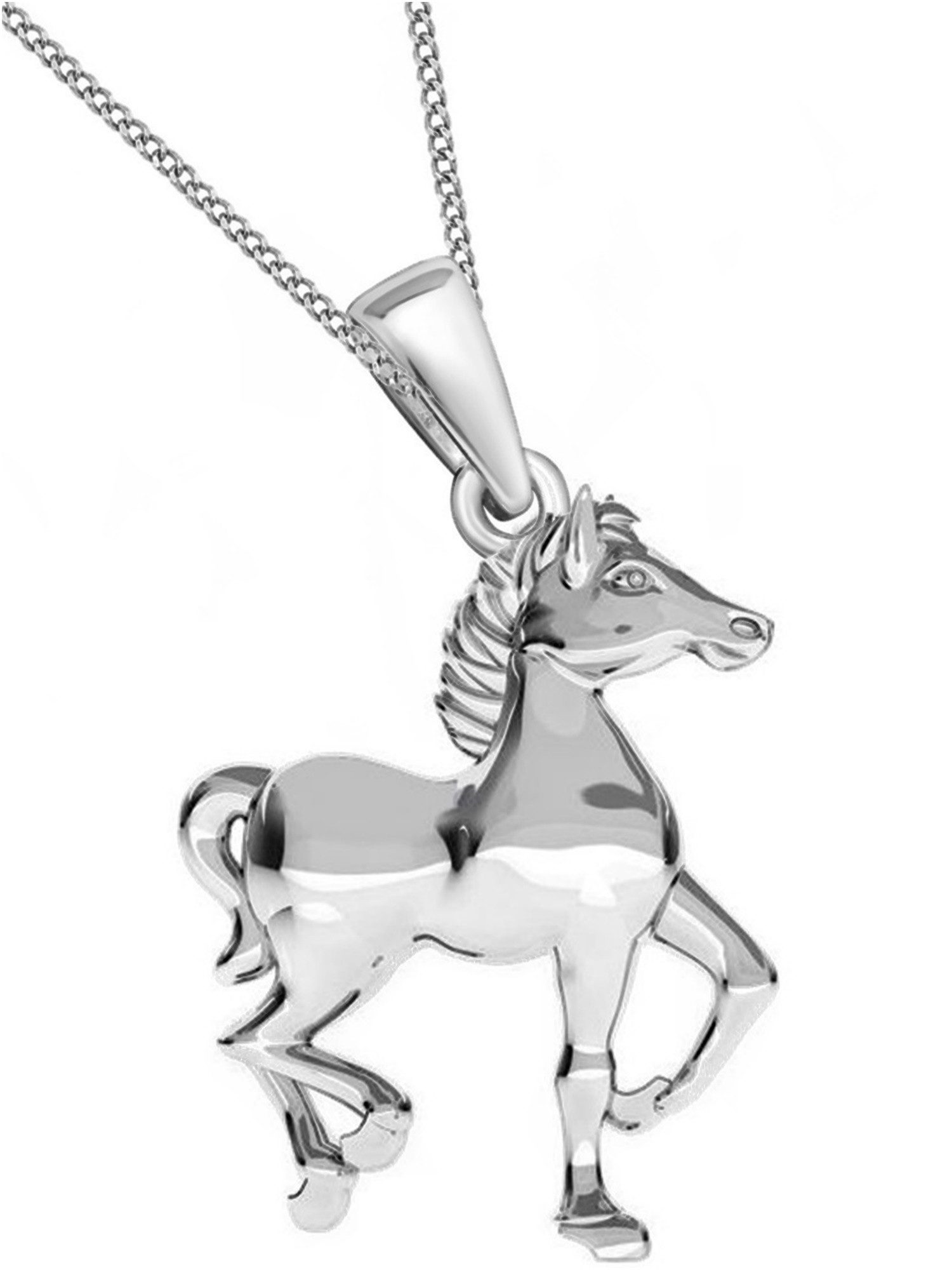 Kette mit Anhänger Pferd Anhänger mit Halskette aus 925 Sterling Silber