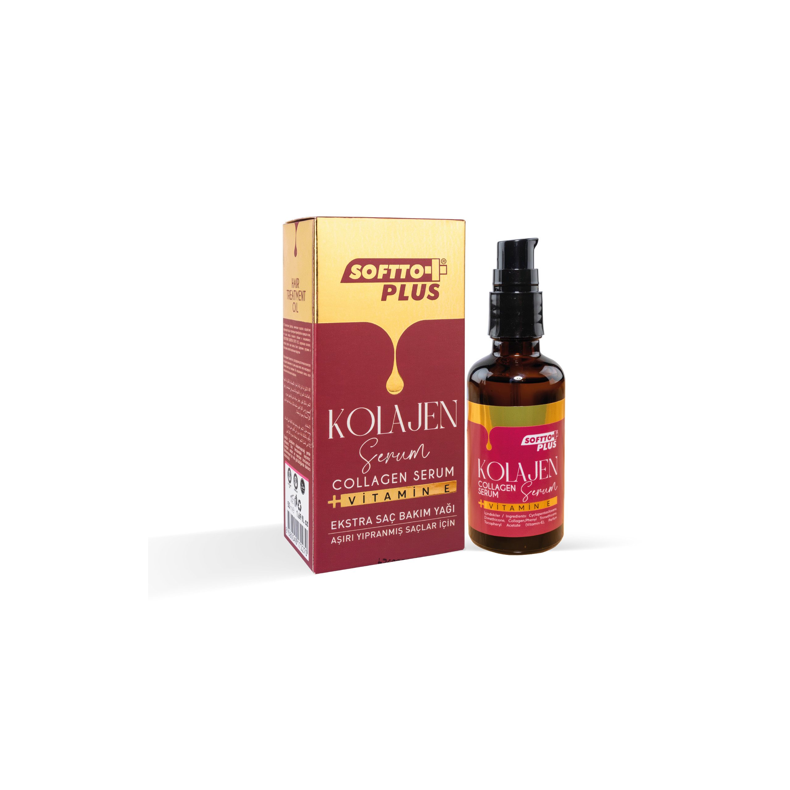 Softto Plus Haarserum Softto Plus Kollagen Serum + Vitamin E – Für strahlende Haut