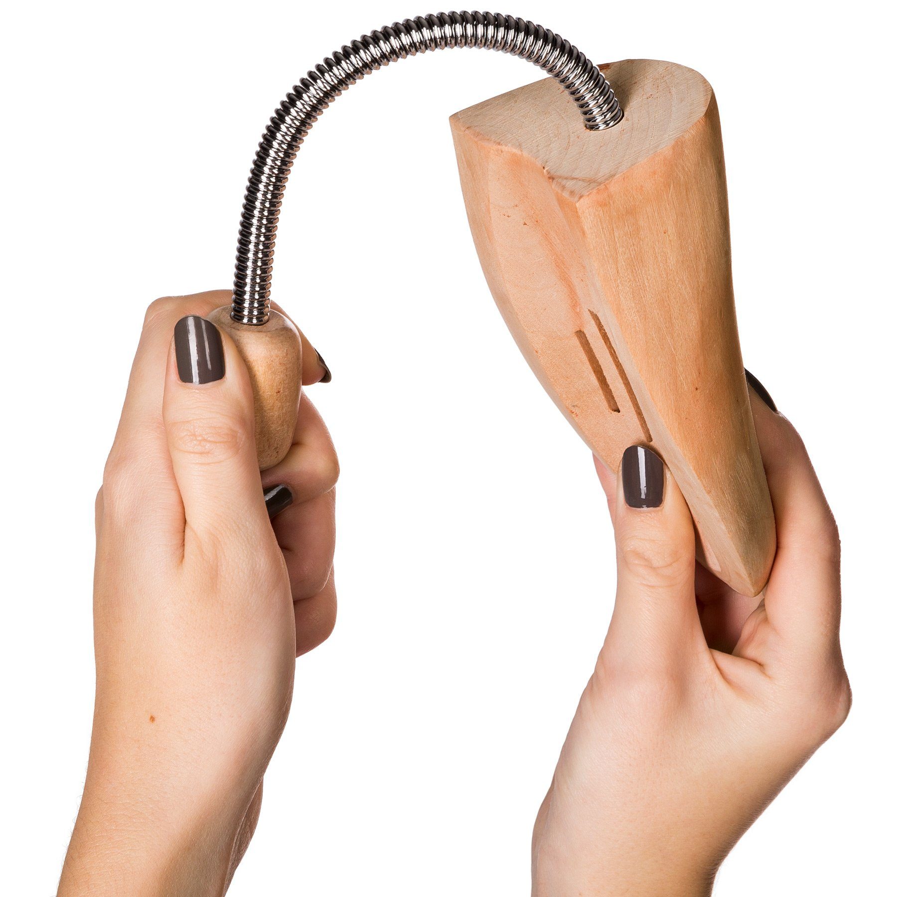 tectake Schuhspanner 3 Paar Spiral-Schuhspanner, gute Luftzirkulation (Schuhdehner, für Damen- und Herrenschuhe in braun), aus Zedernholz Verhinderung von Gehfalten, hohe Feuchtigkeitsaufnahme