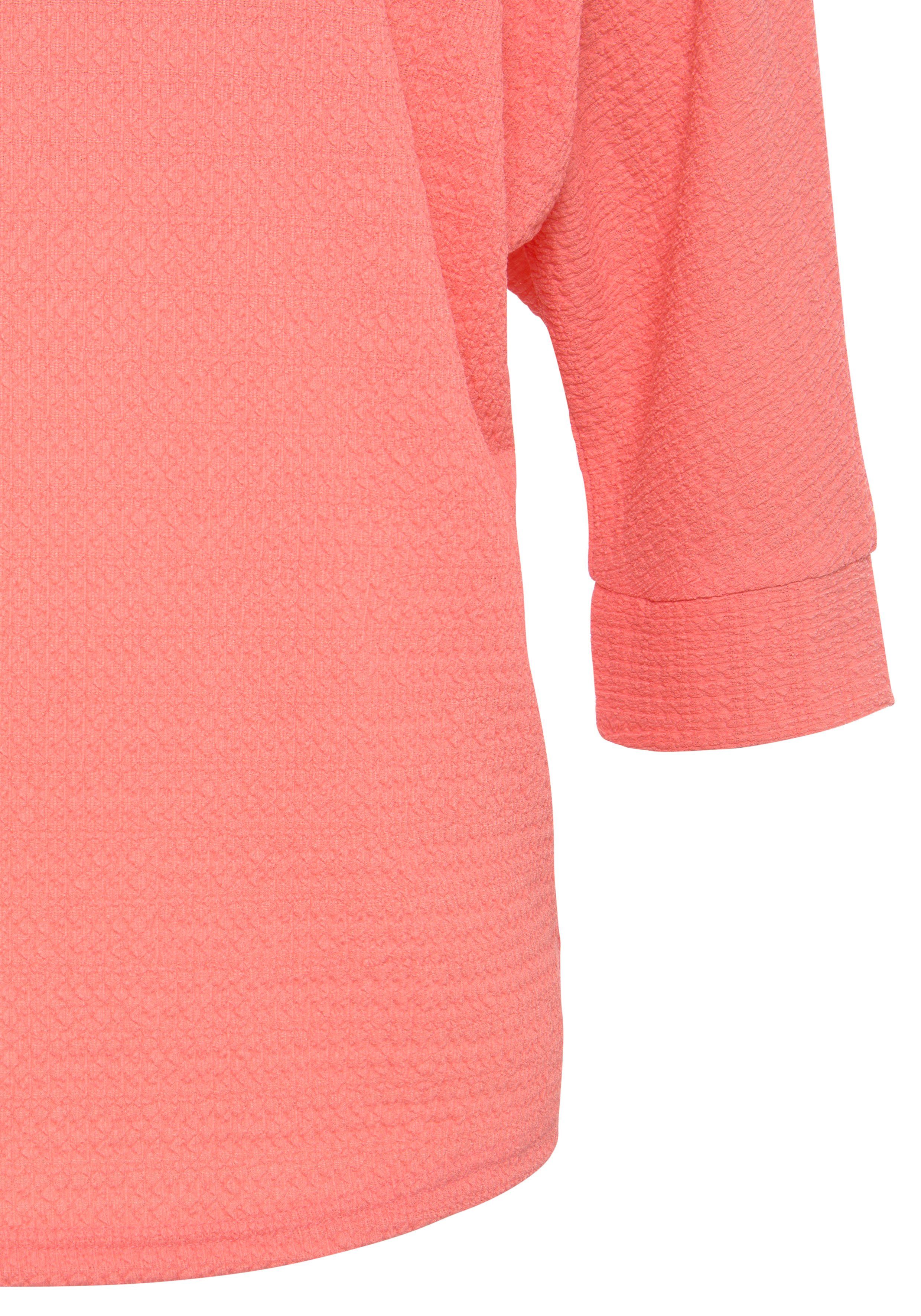 Vivance by Lascana 3/4-Arm-Shirt aus bügelfreier Crêpe-Qualität Sommerliches 3/4-Arm-Shirt