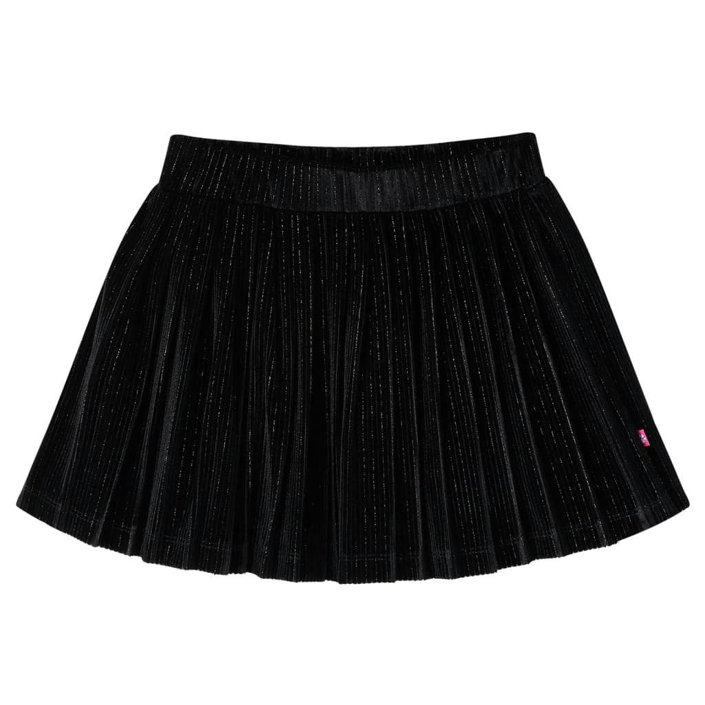 vidaXL Faltenrock Kinder-Faltenrock mit Lurex Schwarz 116