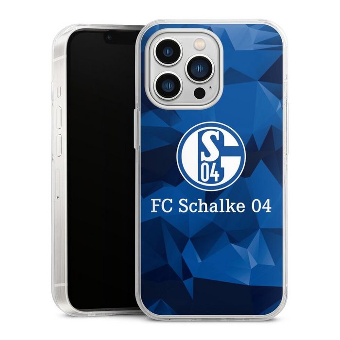 DeinDesign Handyhülle FC Schalke 04 Muster Offizielles Lizenzprodukt Schalke 04 Camo Apple iPhone 13 Pro Hülle Bumper Case Handy Schutzhülle