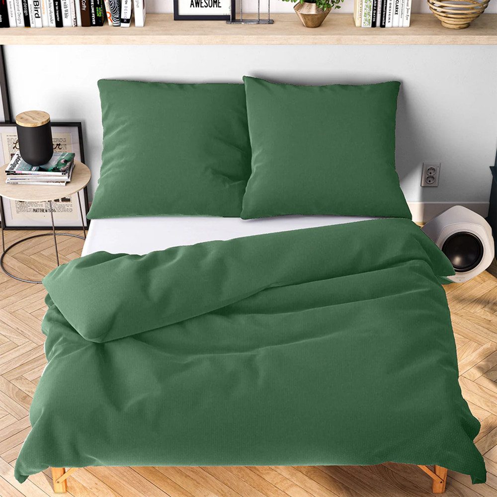 Wolkenfeld Bettwäsche Allergiker Bettwäsche, unfassbar weich, Microfaser, 2 teilig, 135x200 cm, 155x220 & Übergrößen I inkl. Kissenbezüge 80x80 I Uni