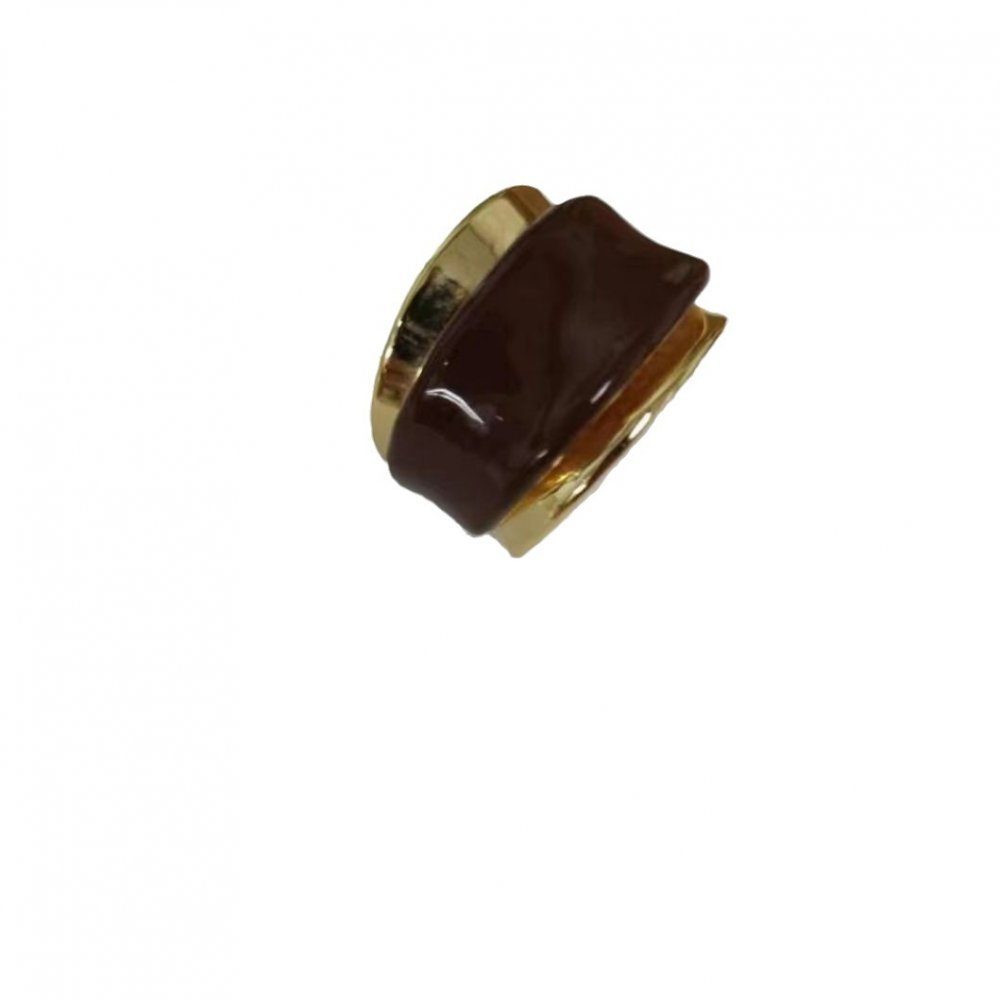 Invanter Fingerring Modischer doppellagiger Schokoladenring, personalisierter Ring, inkl.Geschenkbo