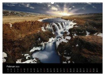 CALVENDO Wandkalender Island - wundervolle Weite (Premium, hochwertiger DIN A2 Wandkalender 2023, Kunstdruck in Hochglanz)