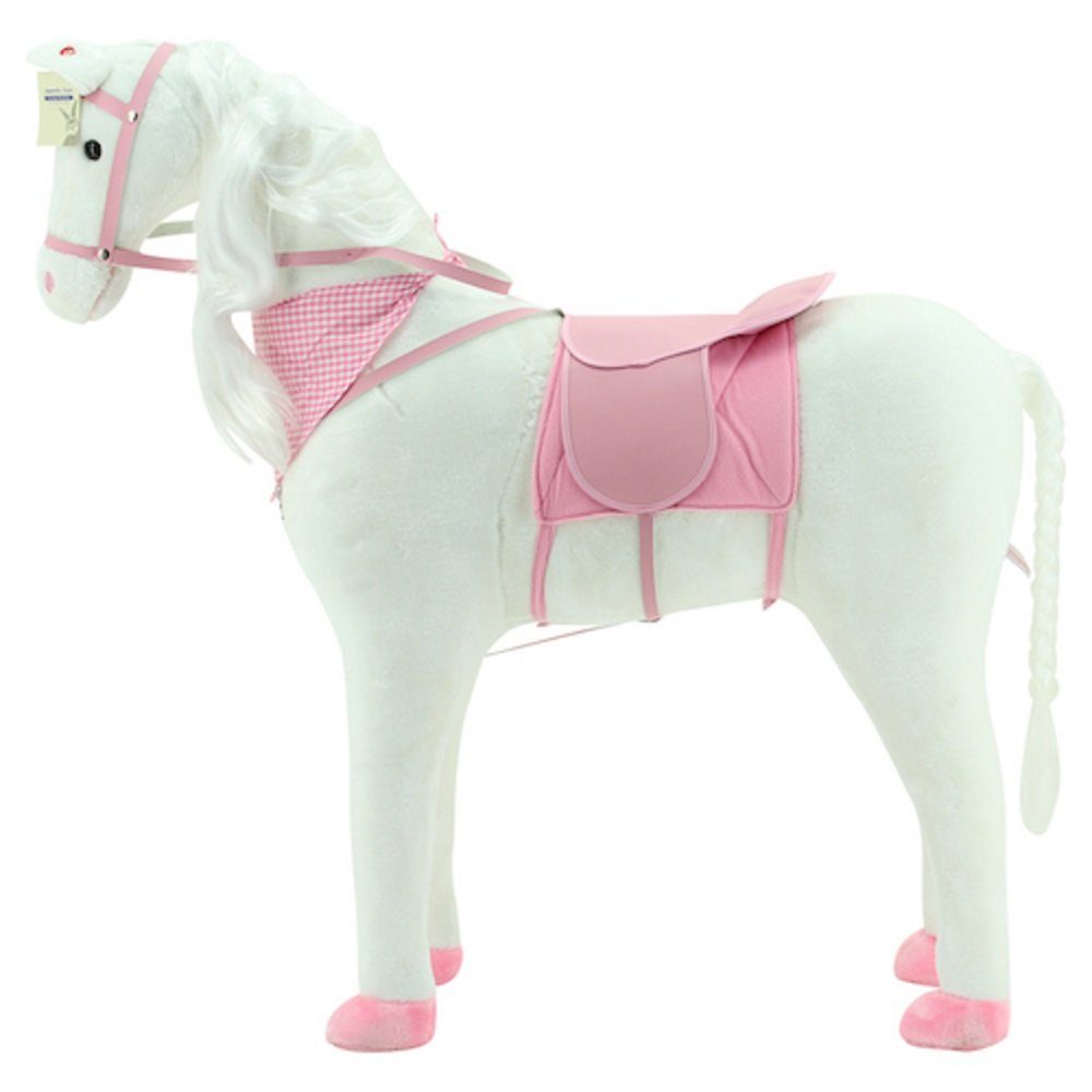 Sweety-Toys Stehpferd Sweety Toys 10370 Stehpferd Reitpferd "WHITE Princess ca.105 cm