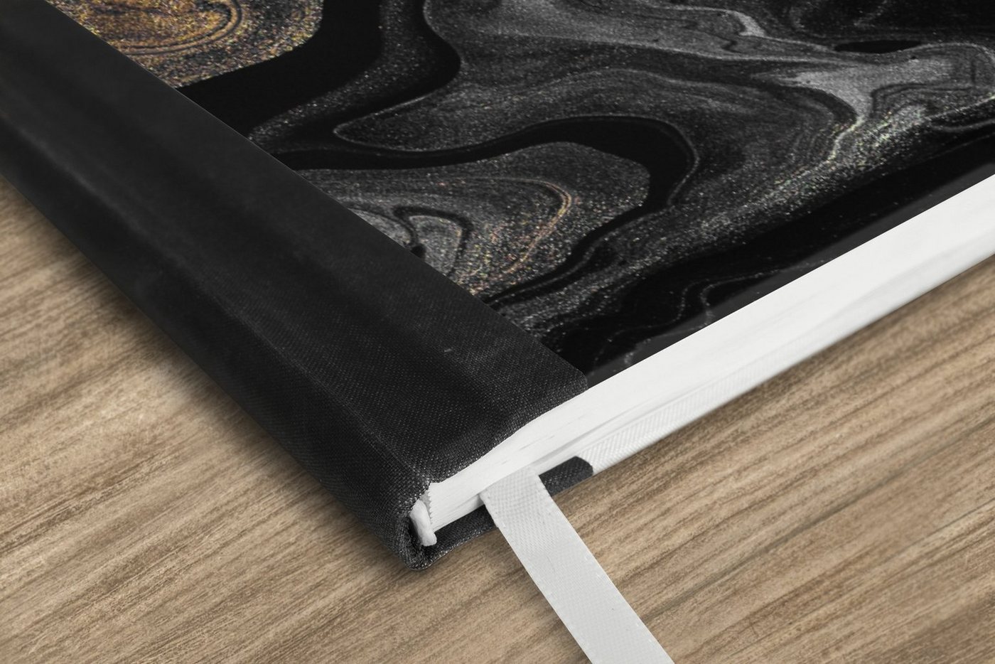 Thumbnail - MuchoWow Notizbuch Marmor - Acryl - Gold - Luxus - Abstrakt, Notebook, Notizblock a5, Tagebuch, Journal Liniert