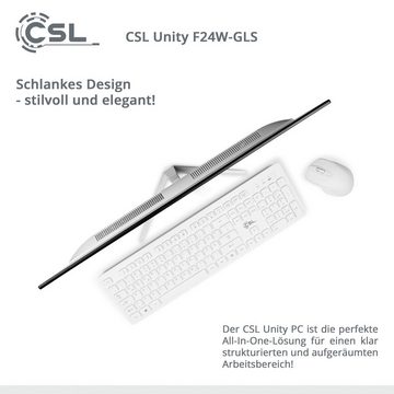 CSL Unity F24-GLS mit Windows 10 Pro All-in-One PC (23,8 Zoll, Intel Celeron N4120, UHD Graphics 600, 16 GB RAM, 128 GB SSD)