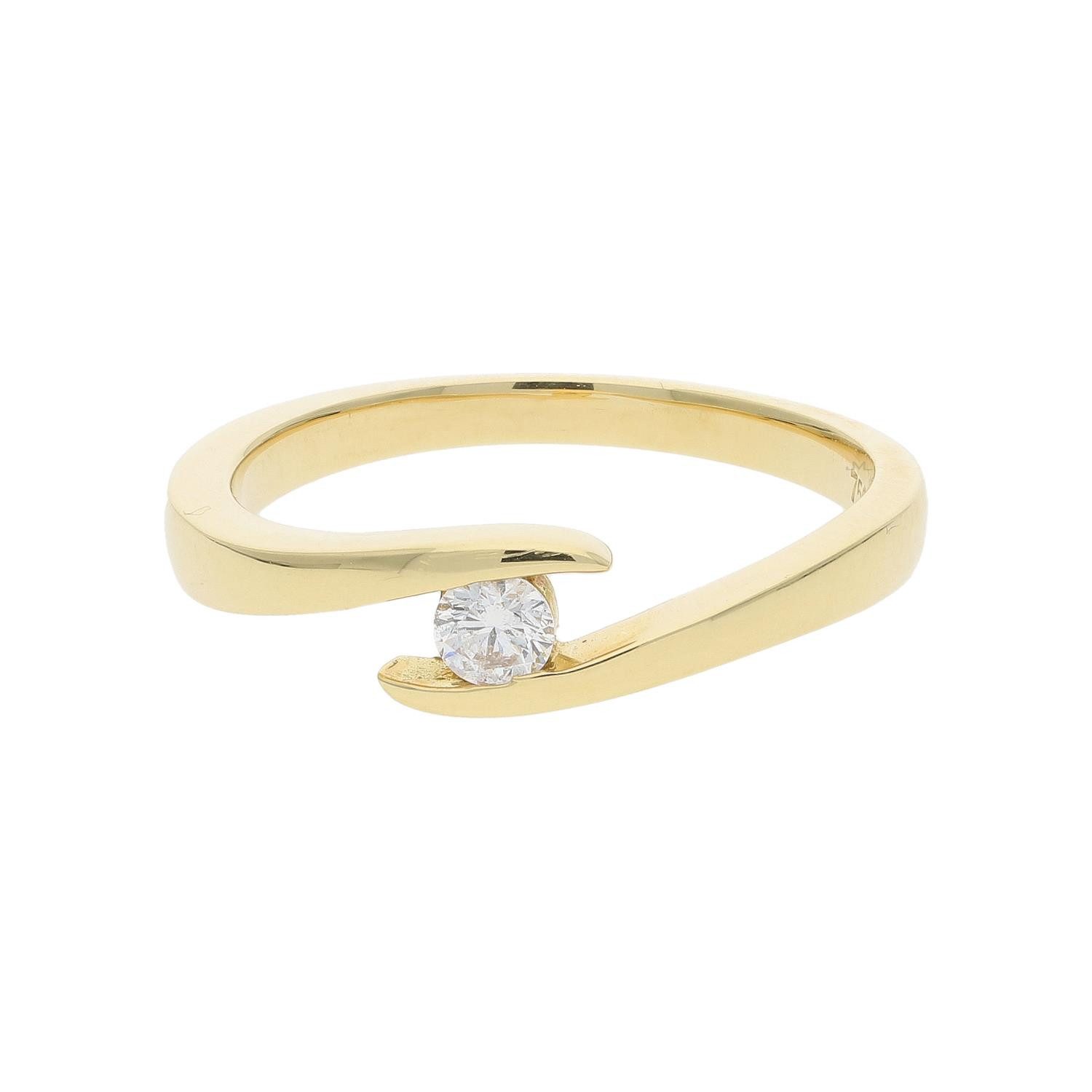 JuwelmaLux Fingerring JuwelmaLux Ring 750/000 (18 Karat) Gold mit Brillant JL10-07-0094 (kein Set, 1-tlg)