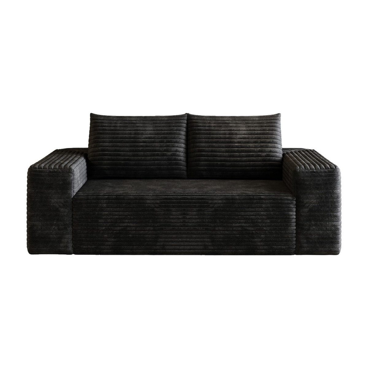 SIKAINI Sofa Sofa aus Stoff in schwarz, 3 Teile