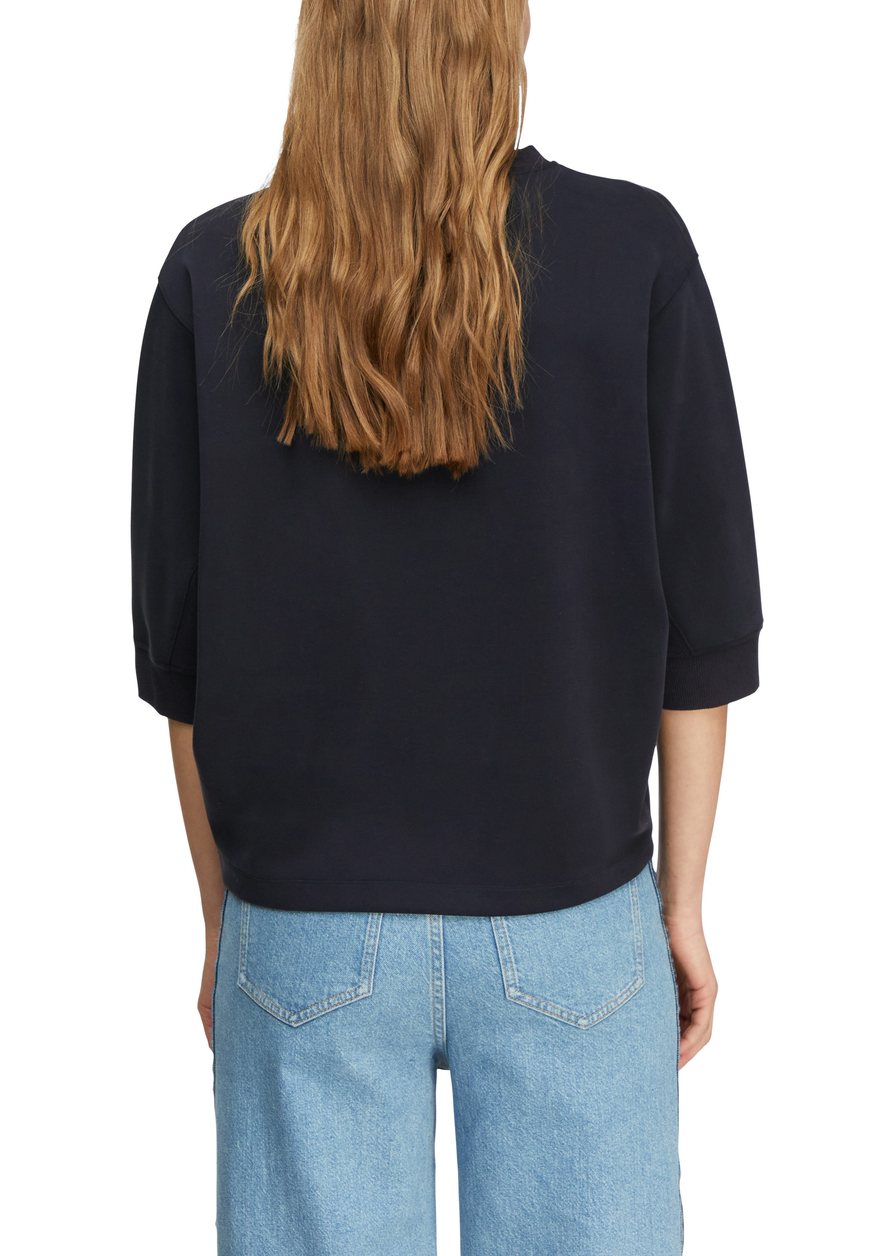 comma Sweater mit Rundhals und Halbarm günstig online kaufen