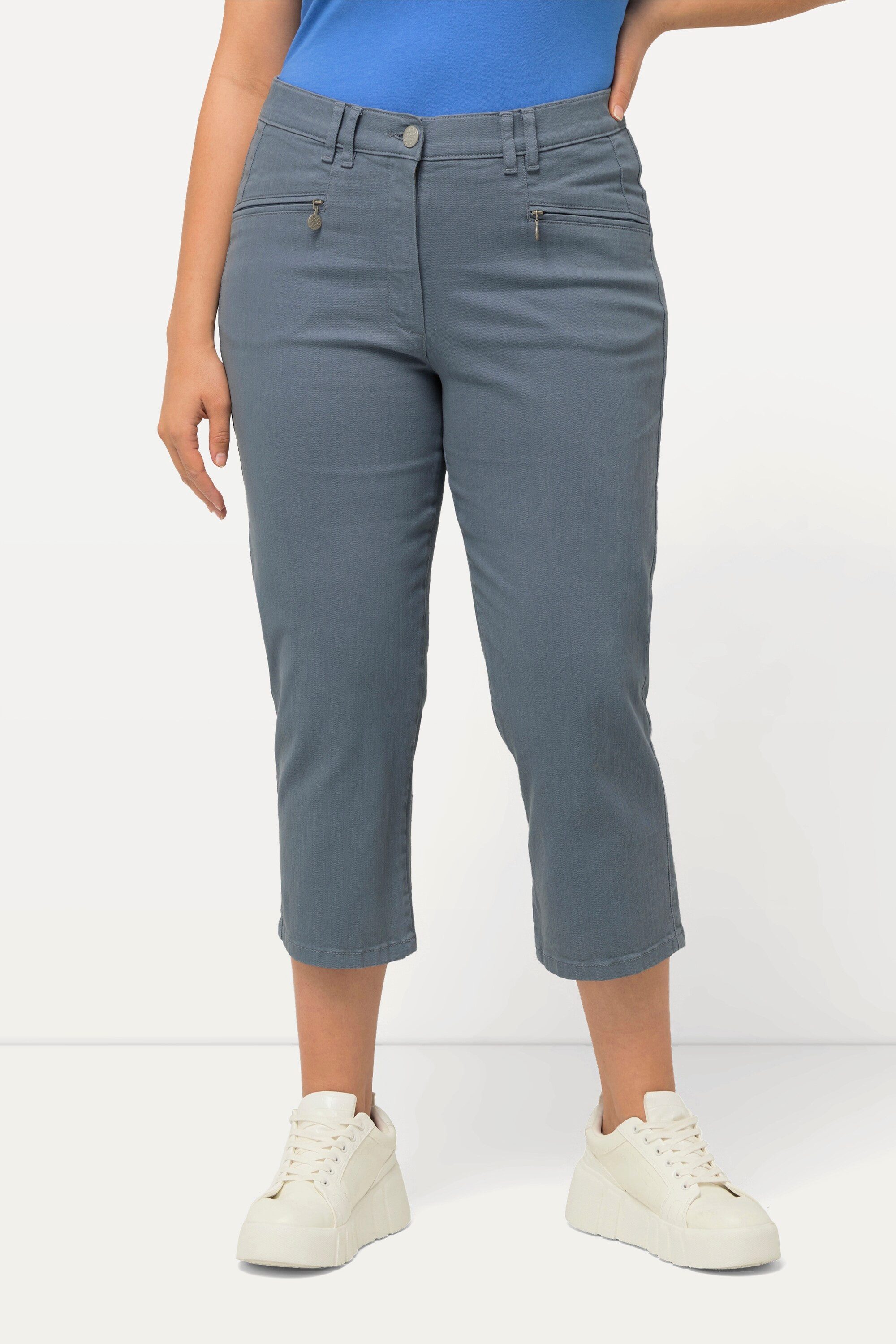 Ulla Popken Funktionshose 7/8-Stretchhose Mony Zipptaschen günstig online kaufen