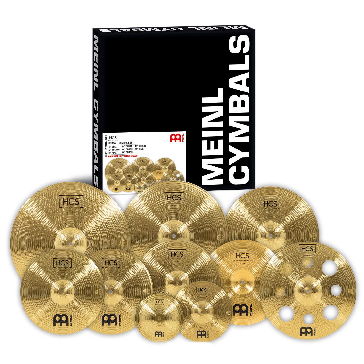Meinl Cymbals Becken Meinl Beckenset HCS-SCS1 Ultimate Cymbal Set 9 teilig, Becken-Set, Vorteils-Set
