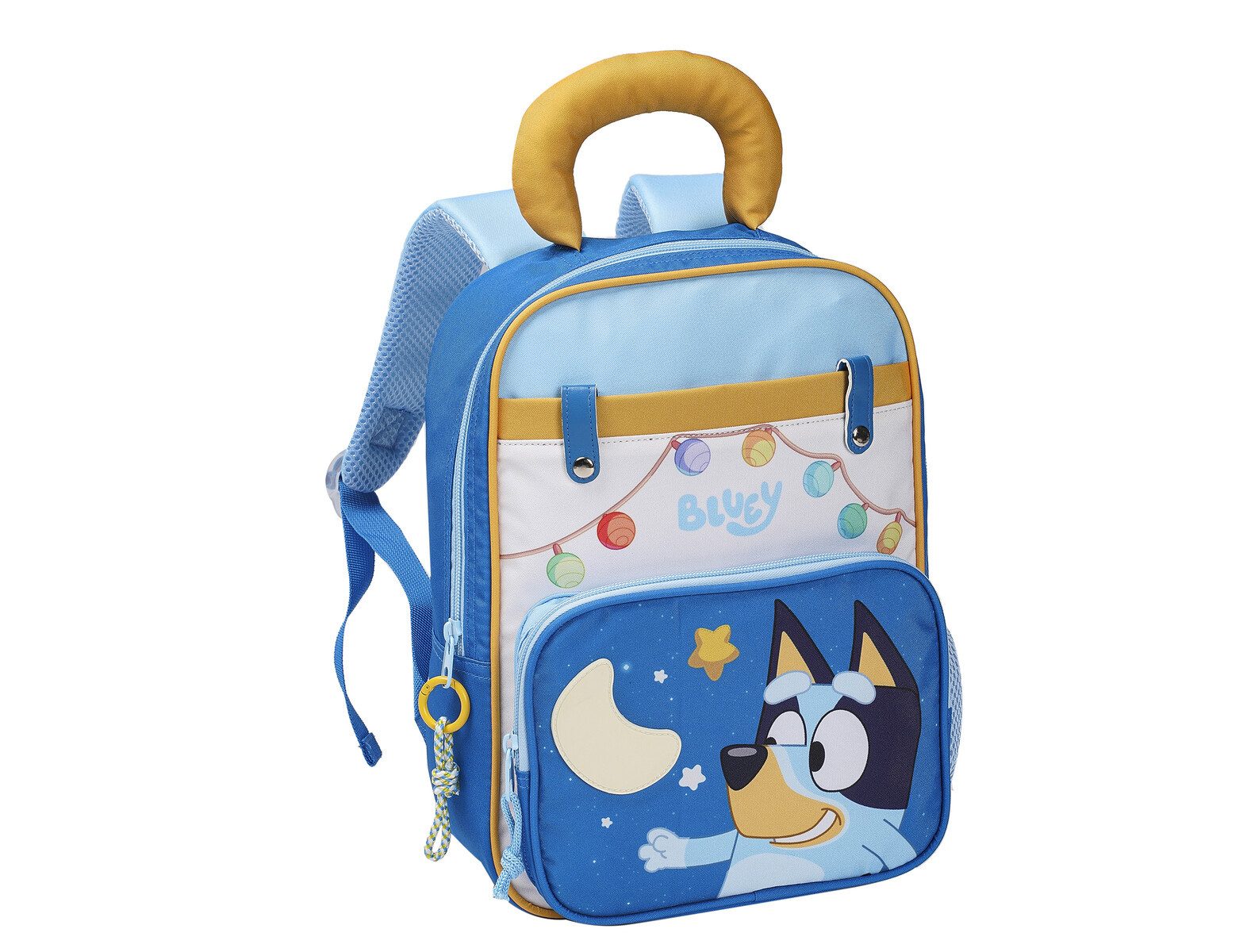 Bluey Kinderrucksack Kindergarten blau mit Fronttasche und gepolsterten Trägern