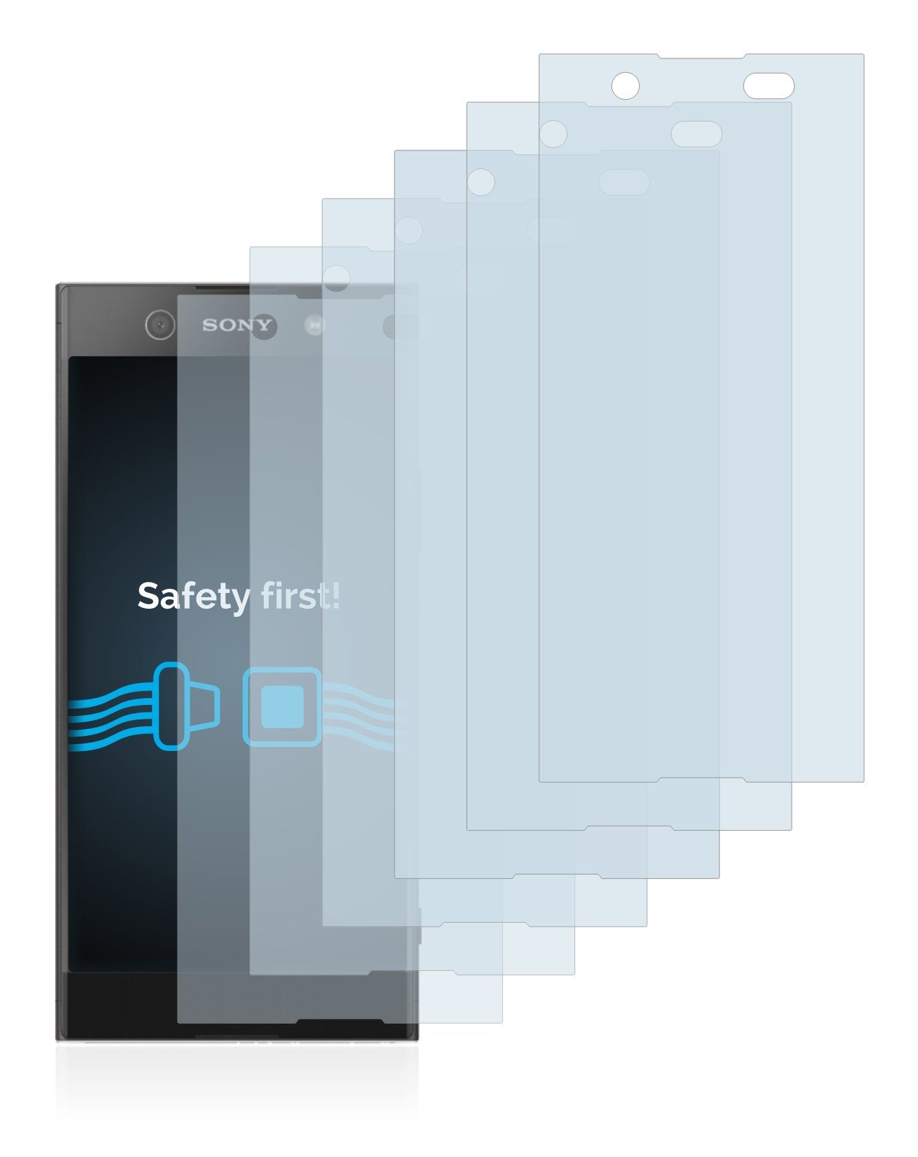 Savvies Schutzfolie für Sony Xperia XA1 Ultra, Displayschutzfolie, 6 Stück,  Folie klar