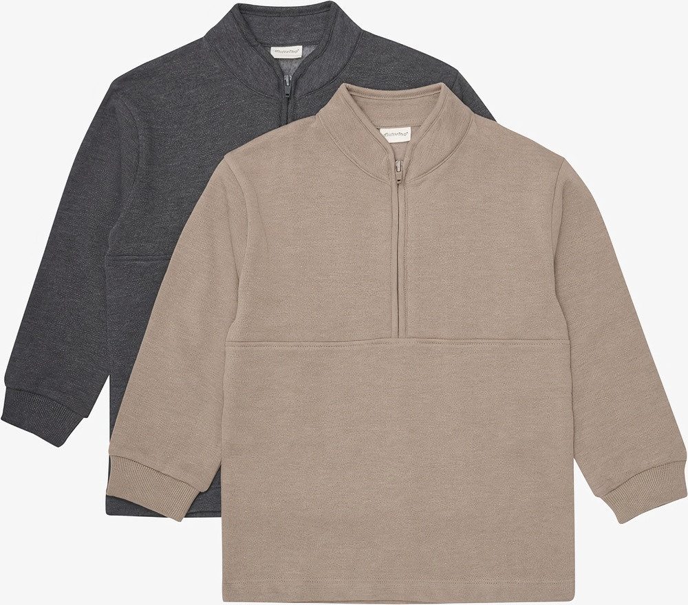 Strickjacke Sweatshirt mit Zipper (2-Pack)