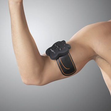 MAXXMEE EMS-Bauchmuskeltrainer Bauchtrainer & Armtrainer, (4-tlg), Muskelstimulations-Set schwarz/orange EMS