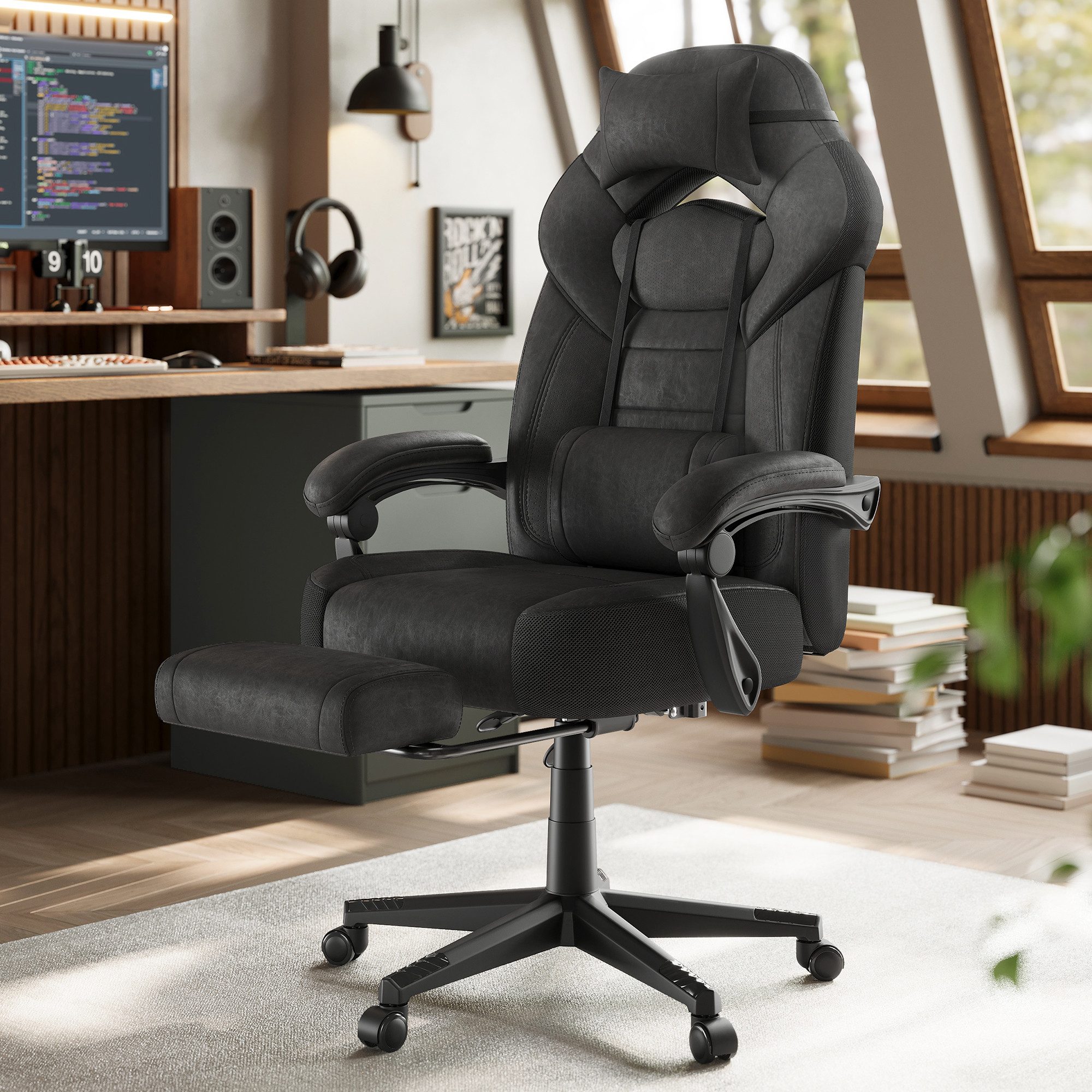 SONGMICS Bürostuhl, Gaming-Stuhl, Computerstuhl, ergonomisches Design, mit günstig online kaufen