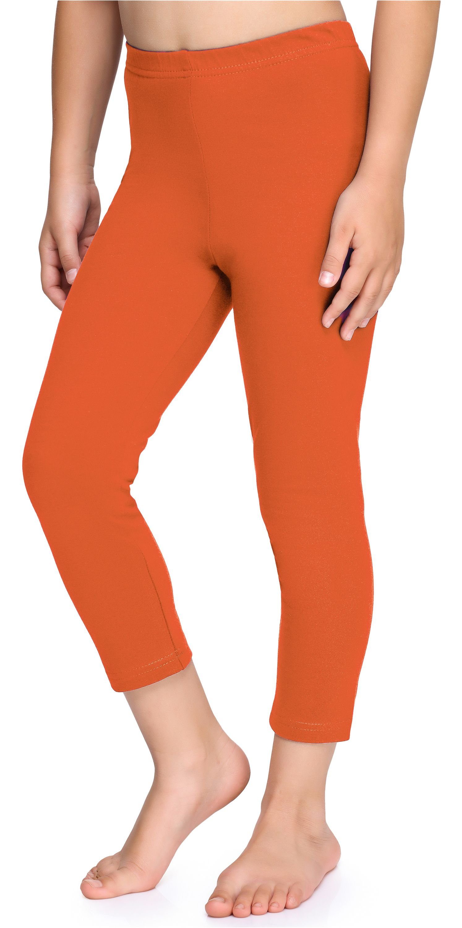 Merry Style Leggings aus Leggings Mädchen elastischer MS10-226 Baumwolle 3/4 Capri Rost (1-tlg) Bund