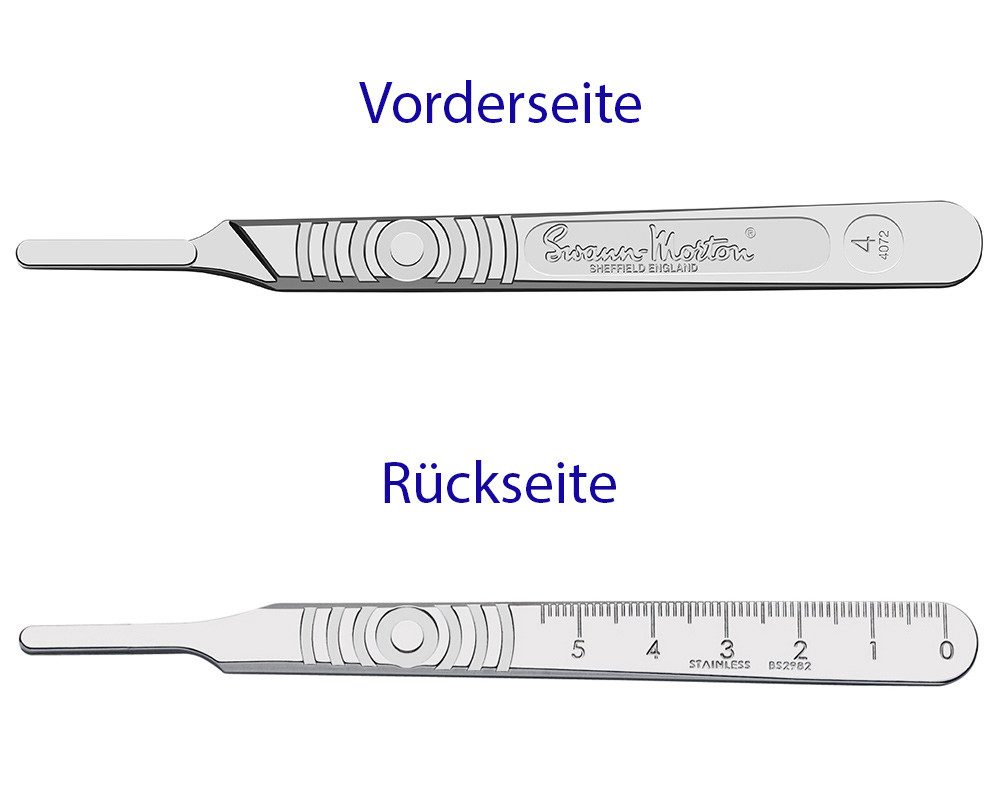 Swann Morton Rasiermesser Skalpellgriff Nr. 4 Swann Morton 13cm Skalpellhalter ohne CE