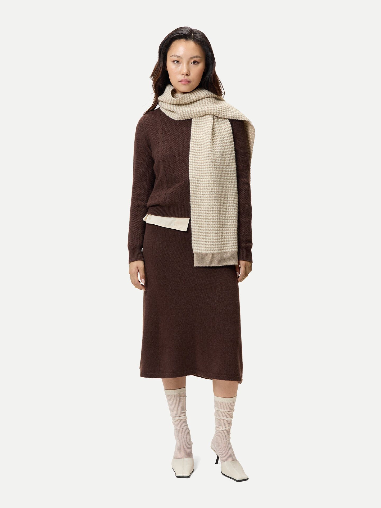 GOBI Cashmere Strickschal Waffelstrick Kaschmir-Schal