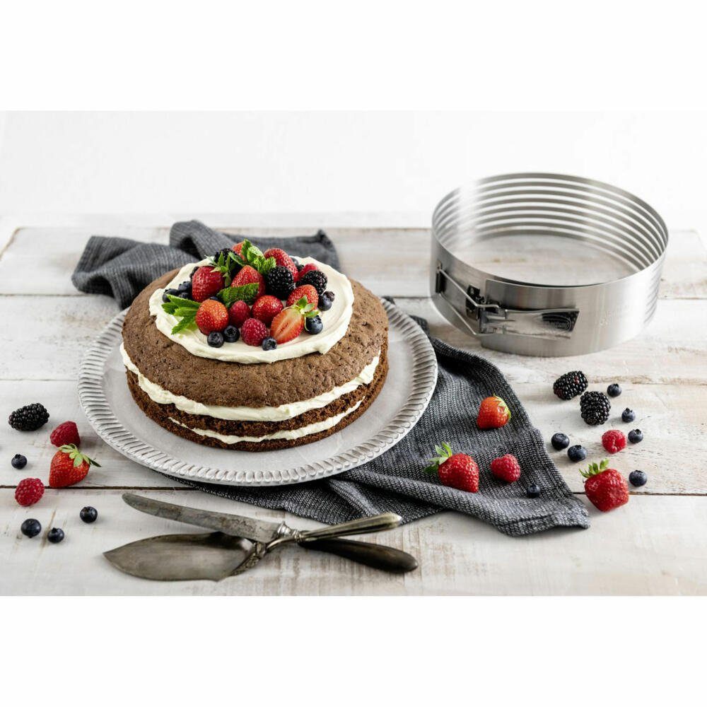 Dr. Oetker Küchenhelfer Tortenring Tortenboden-Schneidhilfe Küchenhelfer Profi, Edelstahl, (Set)
