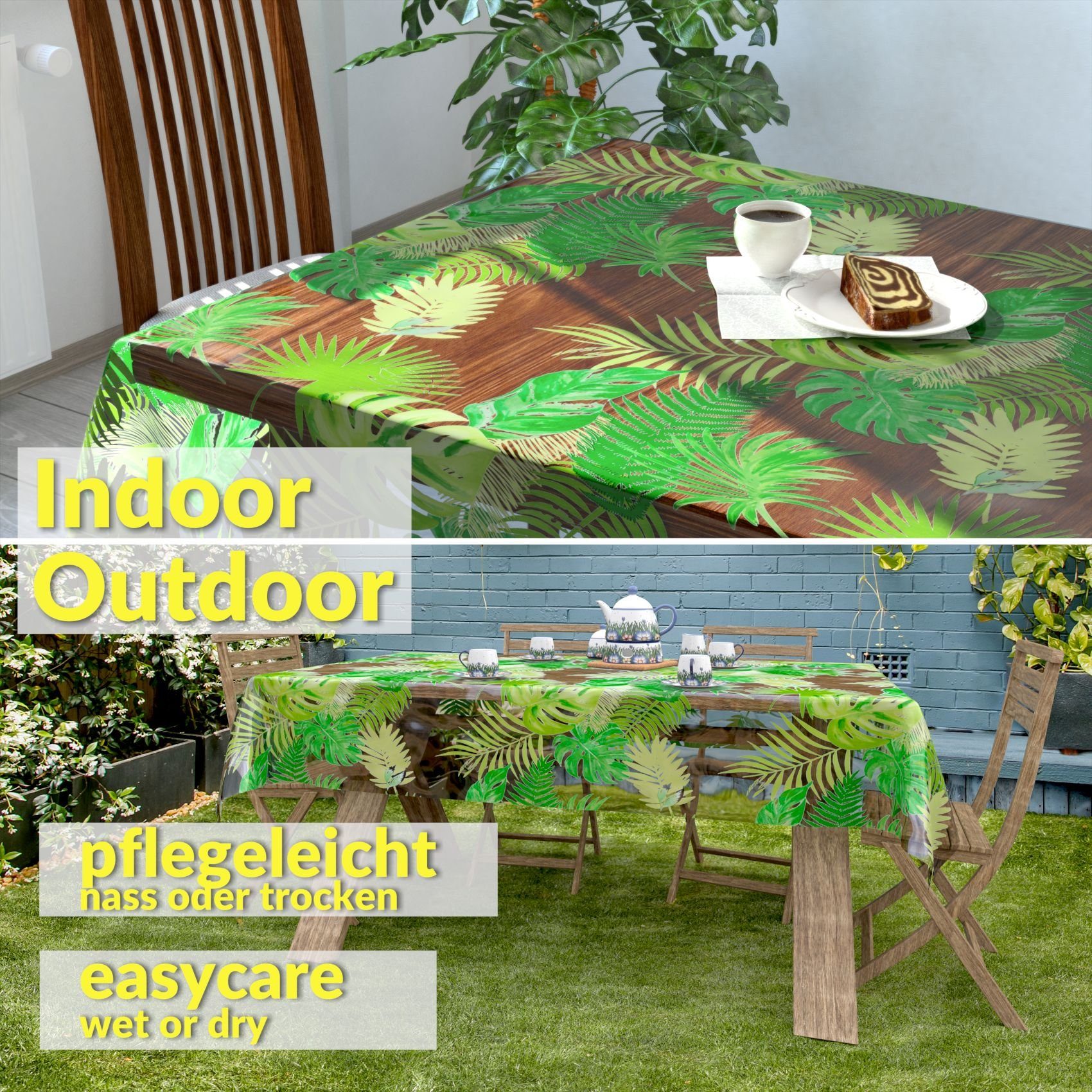 ANRO Tischdecke Klara Tischtuch Plastiktischdecke Schutzdecke Klarsichtfolie (Einzelstück 1-tlg), Glatt 140x100cm wasserabweisend