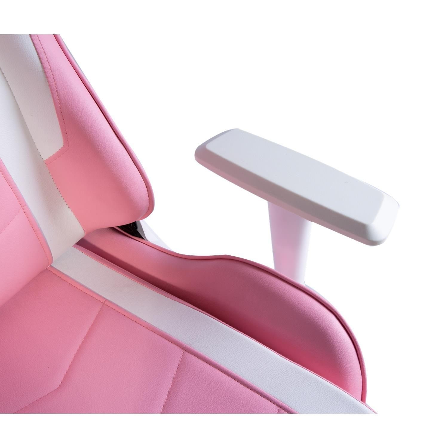 DELTACO Set), (kein Gaming-Stuhl Jumbo Stuhl Rückenlehne, Stuhl Kissen pink/weiß inkl. Gamer hohe Herstellergarantie extra 110kg groß, Gaming 5 rosa, Jahre