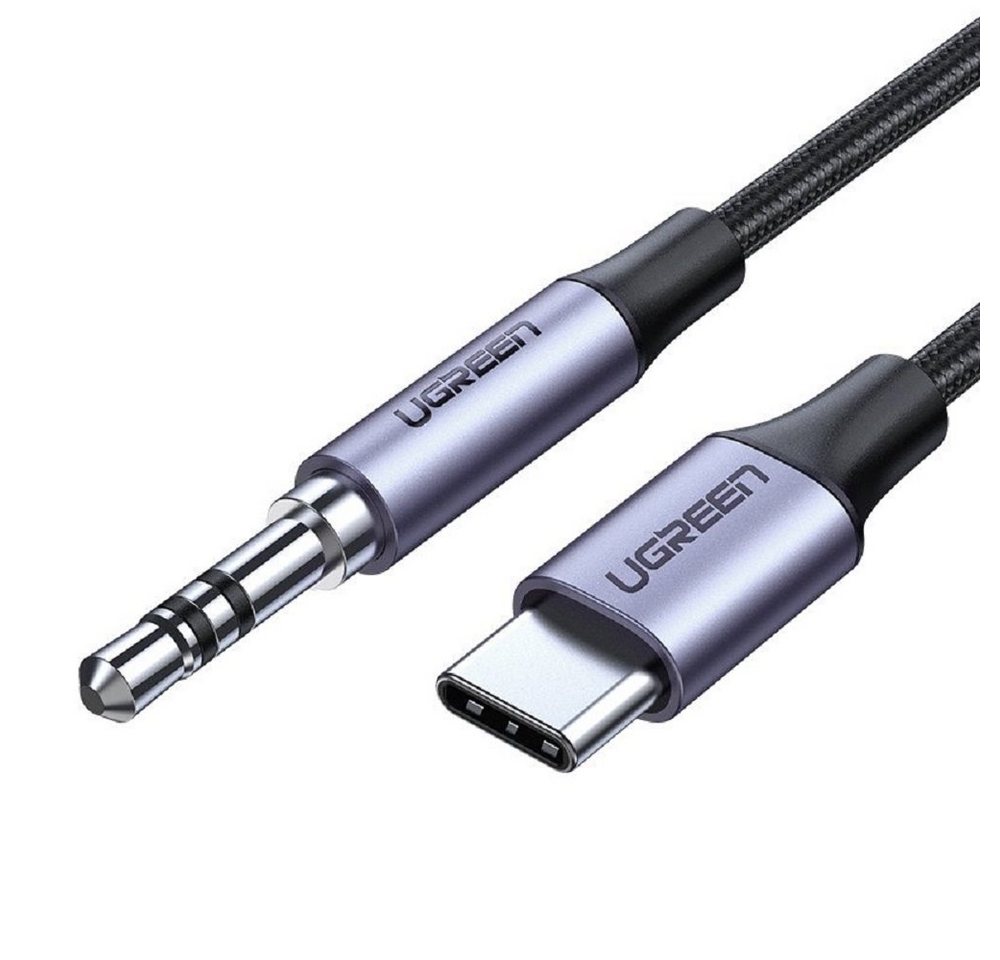 UGREEN mini jack 3,5mm AUX zu USB-C Kabel 1m Kabeladapter Dunkelgrau Audio-Adapter