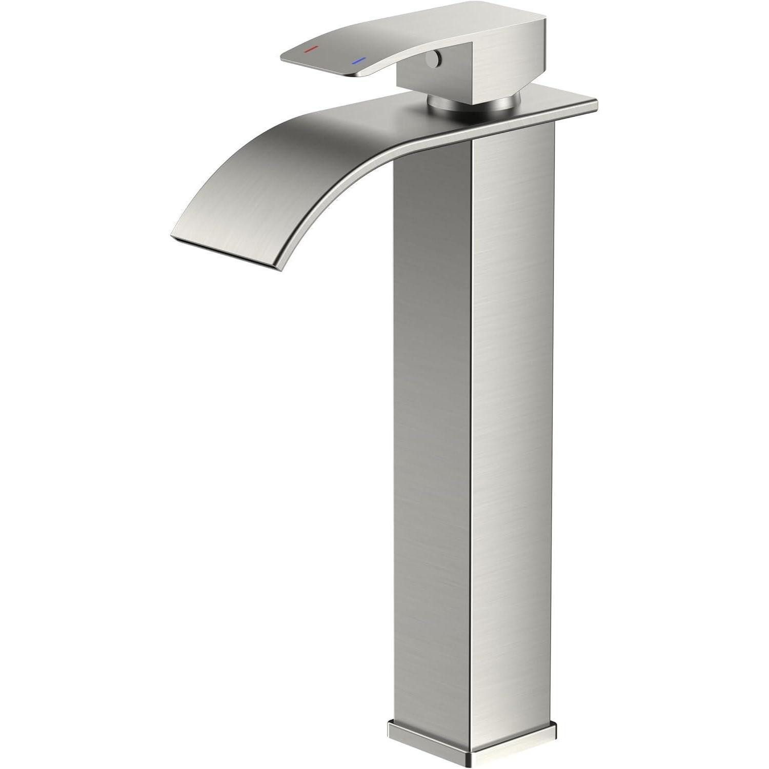 LuxusKollektion Waschtischarmatur Wasserhahn Bad Wasserfall Waschtischarmatur Energiesparend Brushed