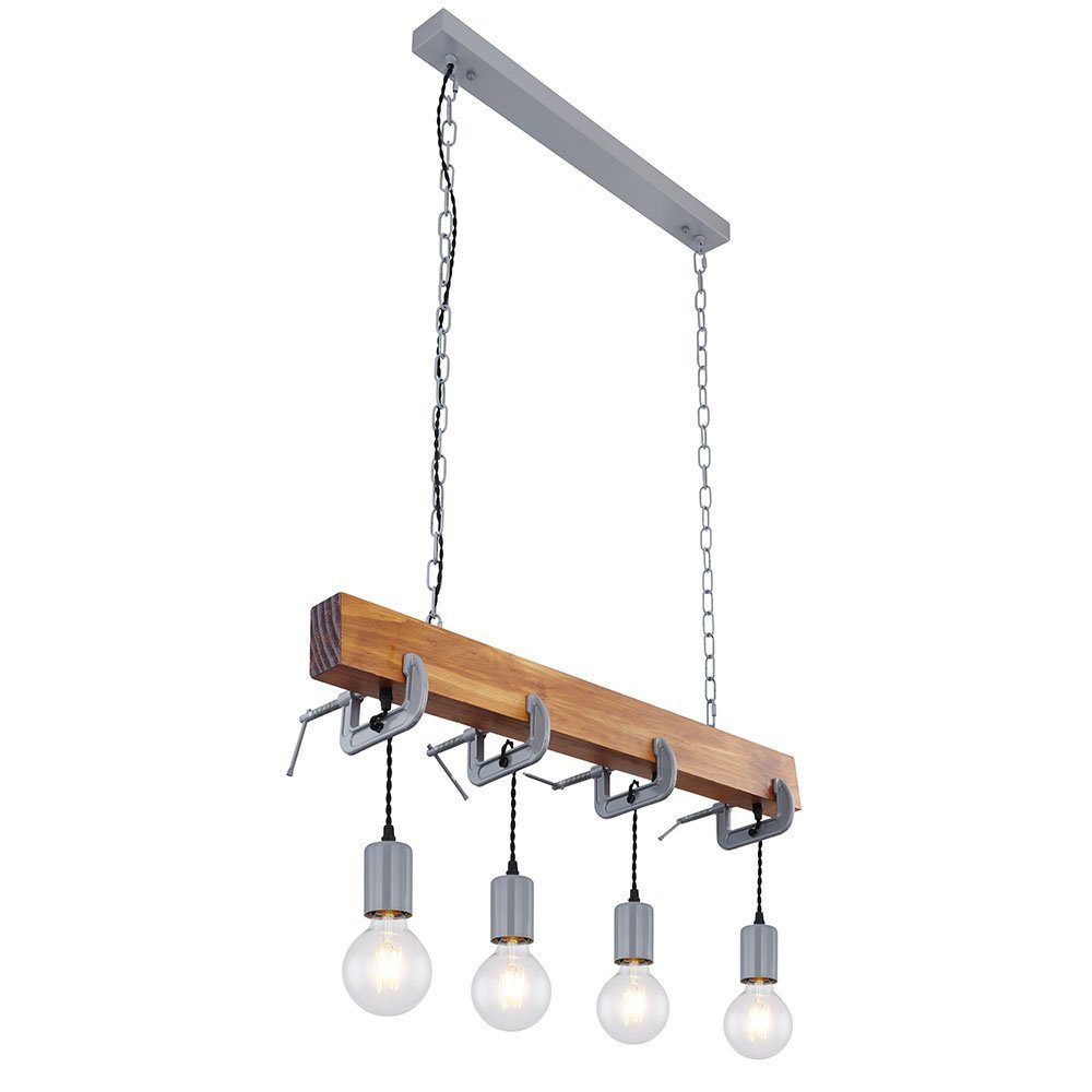 etc-shop Hängeleuchte, Leuchtmittel nicht inklusive, Holz Hängeleuchte Küche Lampe hängend Esstisch