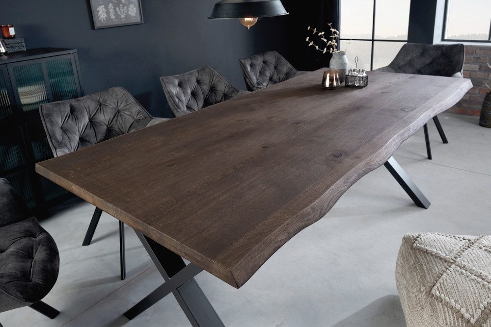 riess-ambiente Baumkantentisch WILD OAK 160cm smoked günstig online kaufen